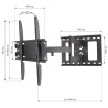 Supporto a Muro per TV LED LCD 32-55'' Estensibile Slim Full-Motion
