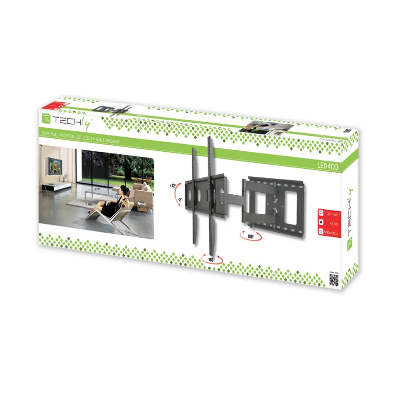 Supporto a Muro per TV LED LCD 32-65'' Estensibile Slim Full-Motion