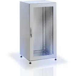 Armadio rack 19'' a pavimento 25U grigio IP55 porta cieca 