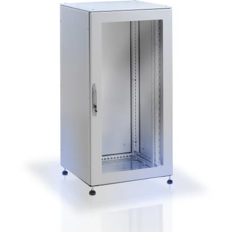 Armadio rack 19'' a pavimento 25U grigio IP55 porta cieca 