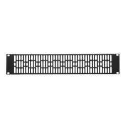 Pannello di Chiusura Ventilato 2U Nero per Rack Audio Video