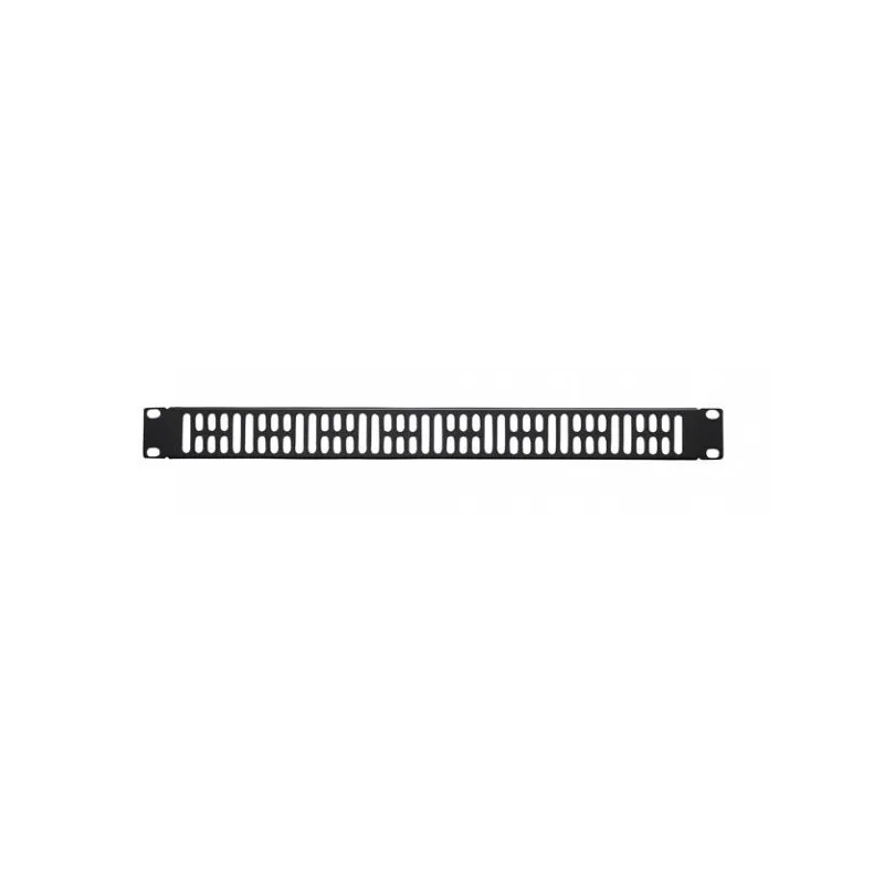 Pannello di Chiusura Ventilato 1U Nero per Rack Audio Video