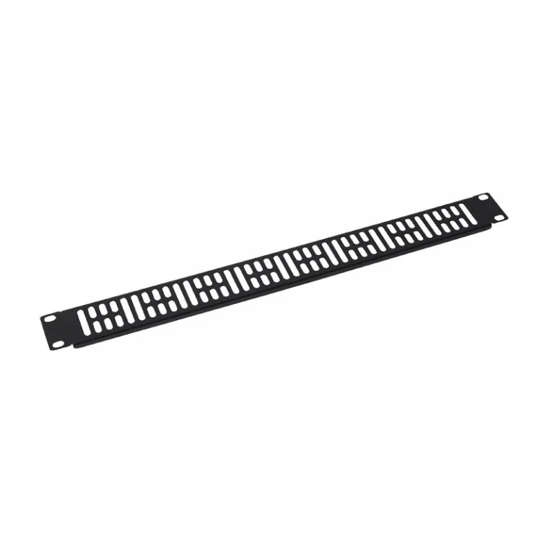Pannello di Chiusura Ventilato 1U Nero per Rack Audio Video