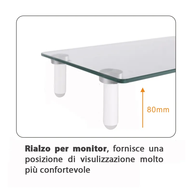 Ripiano universale da scrivania per monitor 