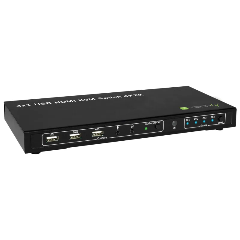 KVM switch 4x1 con USB e HDMI