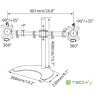 Supporto da scrivania per 2 Monitor 13-27'' con base h.400m