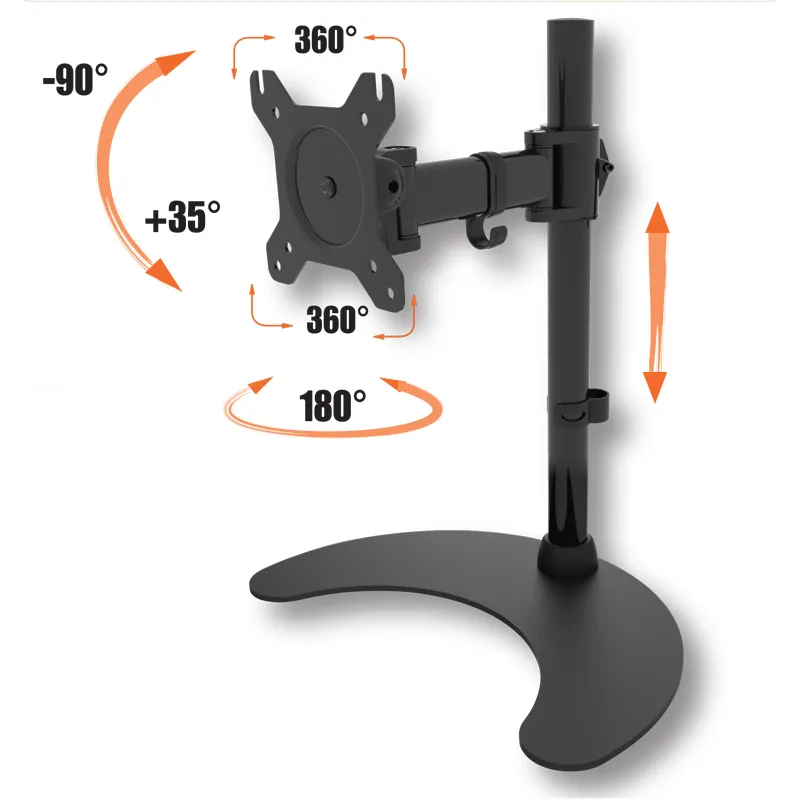 Supporto da scrivania per 1 Monitor LCD 13-27'' con base h.400mm