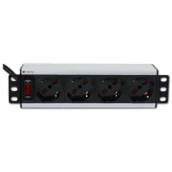 Multipresa universale 4 posti rack 10'' con interruttore 