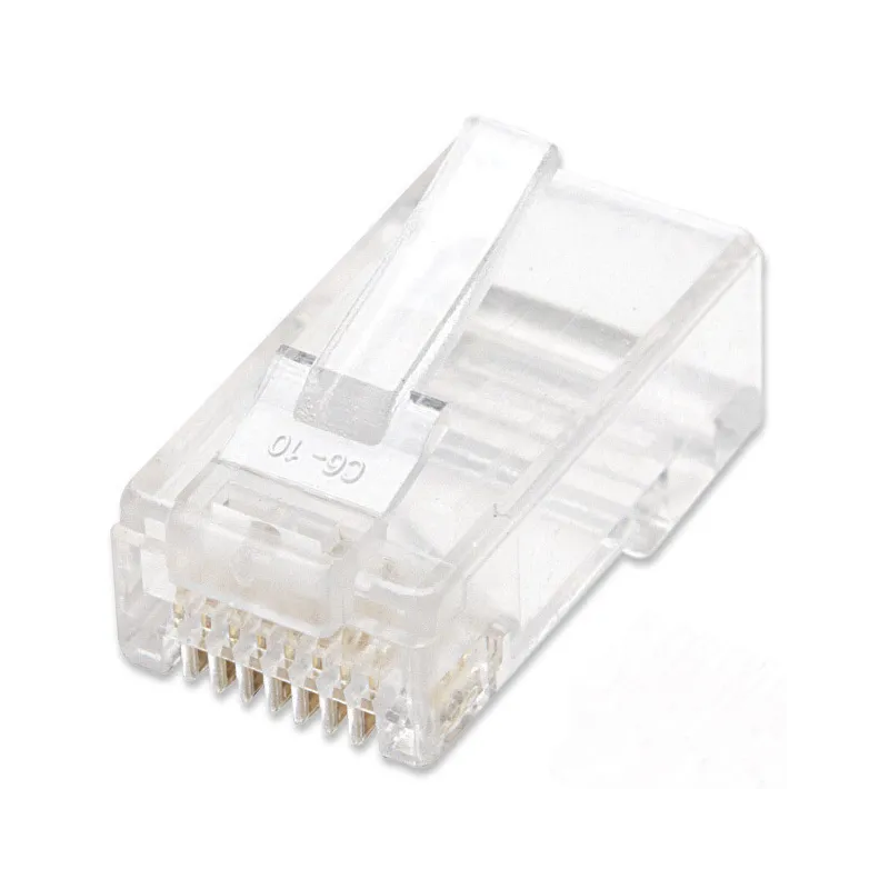 Confezione 100 Plug RJ45 UTP per Cavo Rigido Cat.6