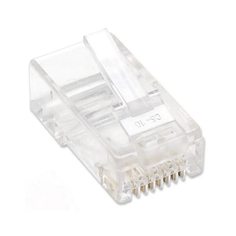 Confezione 100 Plug RJ45 UTP per Cavo Rigido Cat.6