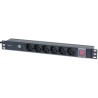 Multipresa 6 posti da rack 19'' con interruttore e 2 prese USB 1 HE