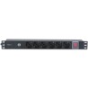 Multipresa 6 posti da rack 19'' con interruttore e 2 prese USB 1 HE