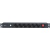 Multipresa 6 posti da rack 19'' con interruttore e 2 prese USB 1 HE