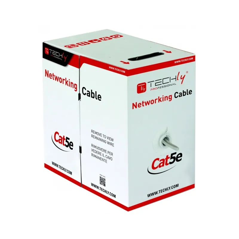 Matassa  F/UTP Cavo Cat.5E CCA 305m Rigido da Esterno Nero
