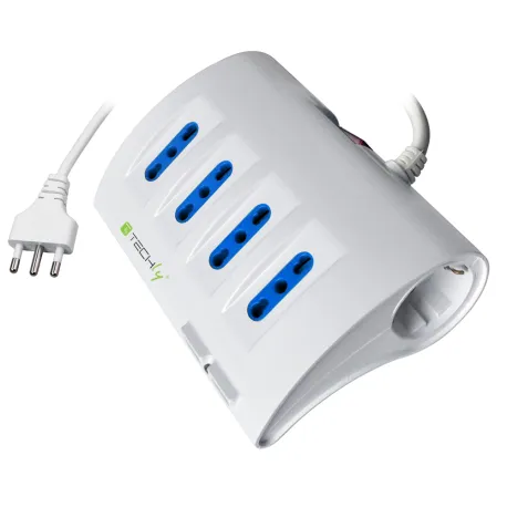 Multipresa da Tavolo 4 prese Italiane Bipasso 2 Schuko e 2 USB Bianca
