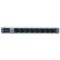 Multipresa per Rack 19'' 8 Posti con Interruttore Tipo Tedesco