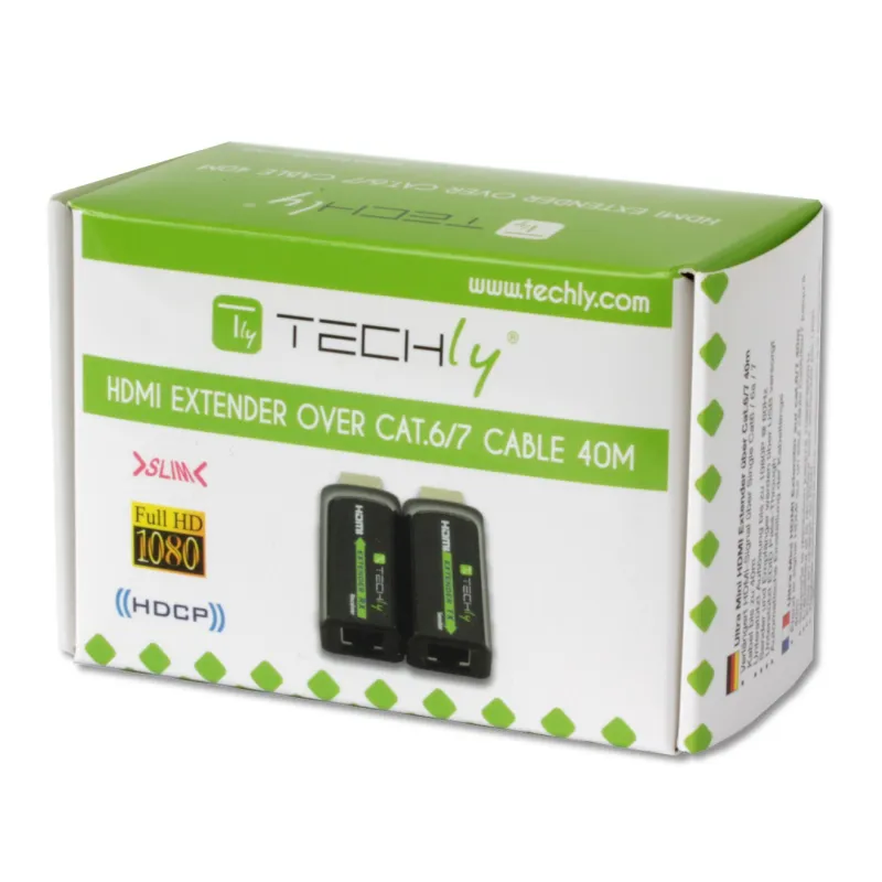 Extender HDMI compatto Full HD su cavo Cat.6/6A/7 max 40m Autoregolato