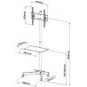 Supporto a Pavimento con Mensola Trolley TV LCD/LED/Plasma 23''-55''