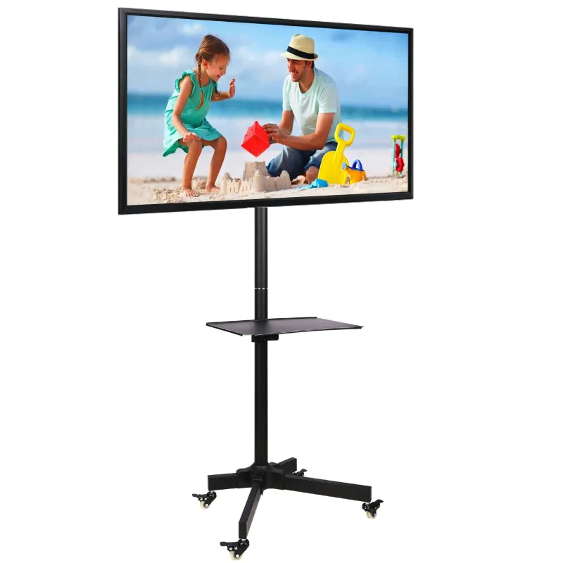 Supporto a Pavimento con Mensola Trolley TV LCD/LED/Plasma 23''-55''