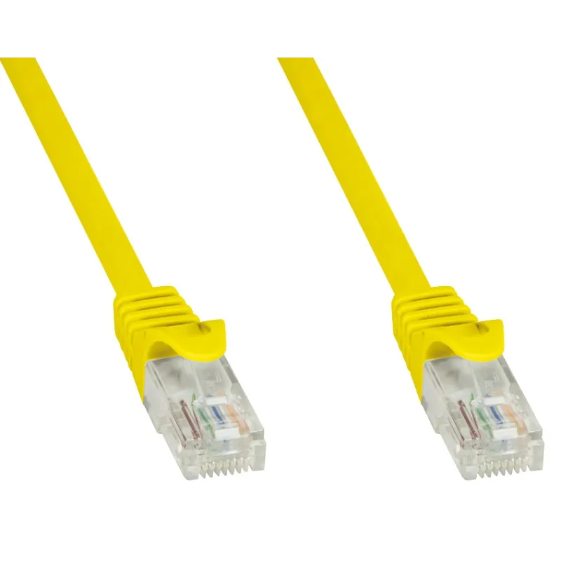 Cavo di Rete Patch in Rame Cat.6 Giallo UTP 1m