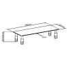 Stand da Scrivania in Vetro per Monitor/Laptop