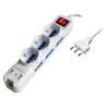 Multipresa 6 Posti Italiana Bipasso con 2 Prese USB Bianca