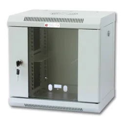 Armadio Rack 10'' a muro 6 unit&agrave; con pannelli asportabili Grigio 