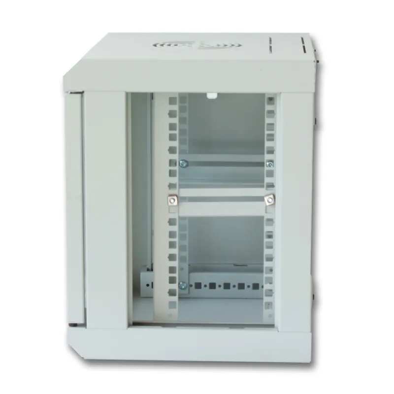 Armadio Rack 10'' a muro 6 unit&agrave; con pannelli asportabili Grigio 