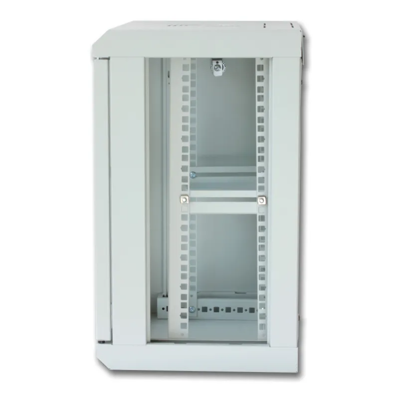 Armadio Rack 10'' a muro 9 unit&agrave; con pannelli asportabili Grigio 
