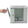 Armadio Rack 10'' a muro 9 unit&agrave; con pannelli asportabili Grigio 