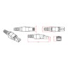 Plug Modulare RJ45 Cat.6A Schermato Toolless