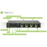 Switch KVM DisplayPort  1.2 e USB 2.0 4 porte con hub e audio