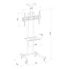 Supporto mobile da pavimento per TV LED/LCD 32-70'' con mensola  