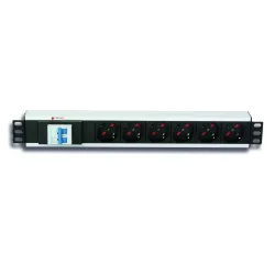 Multipresa per Rack 19'' 6 Posti con Magnetotermico e spina C14