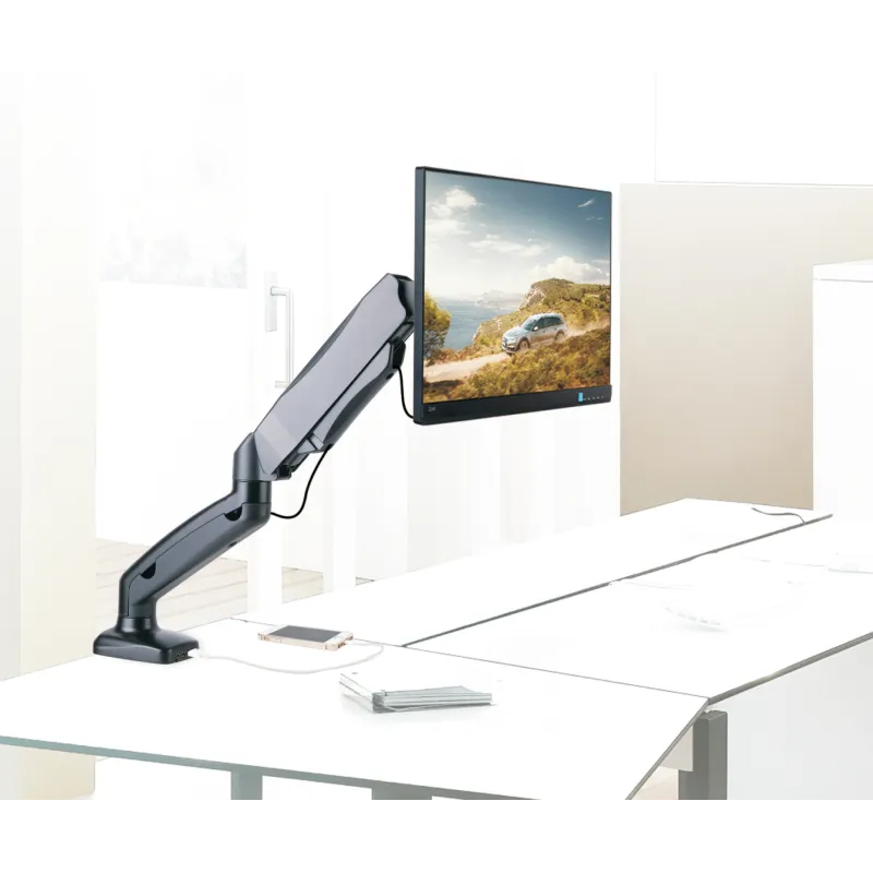 Supporto da Scrivania per Monitor 13-27'' con USB e audio 