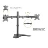 Supporto da scrivania per 2 Monitor 13-32'' con base