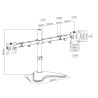 Supporto da scrivania per 2 Monitor 13-32'' con base