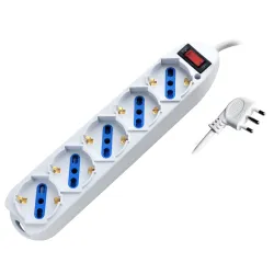 Multipresa 5 Posti Italiana Bipasso / Schuko con spina 10A