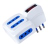 Adattatore con spina 10A e 4 prese Italiane 10A