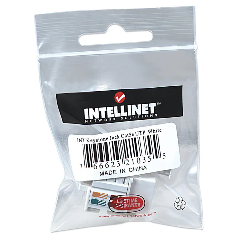 Frutto Keystone RJ45 Cat5e UTP Bianco