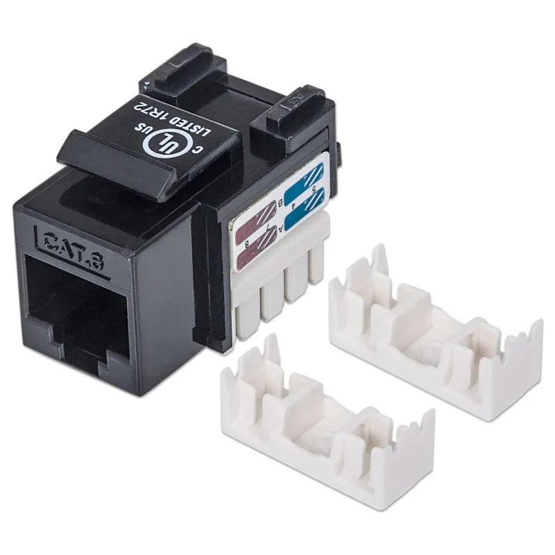 Frutto Keystone RJ45 Cat.6 UTP non schermato Nero