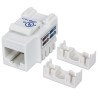 Frutto Keystone RJ45 Cat.6 UTP non schermato Bianco