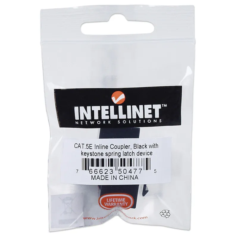 Accoppiatore RJ45 F/F UTP Cat5e Keystone Nero