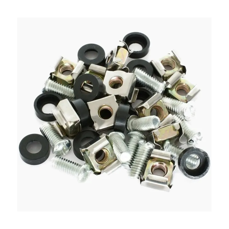 Kit Set 50 Viti 50 Dadi e 50 Rondelle per Montaggio Rack Silver