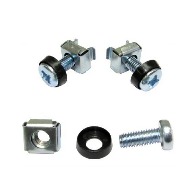 Kit Set 50 Viti 50 Dadi e 50 Rondelle per Montaggio Rack Silver
