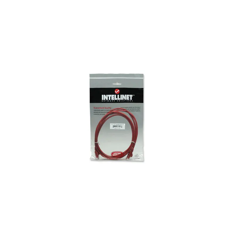 Cavo di rete Patch in Rame Cat. 6 Rosso UTP 1 mt