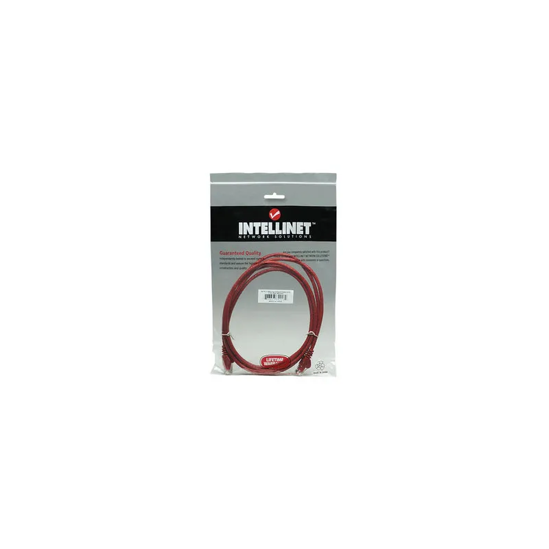 Cavo di rete Patch in Rame Cat. 6 Rosso UTP 2 mt
