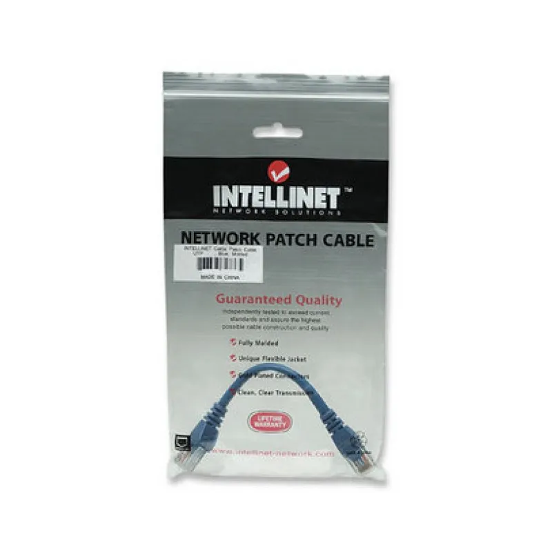 Cavo di rete Patch in Rame Cat. 6 Blu UTP 0,5 mt