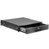Cassetto Porta Tastiera 2U per Armadi Rack 19'' con Serratura Nero