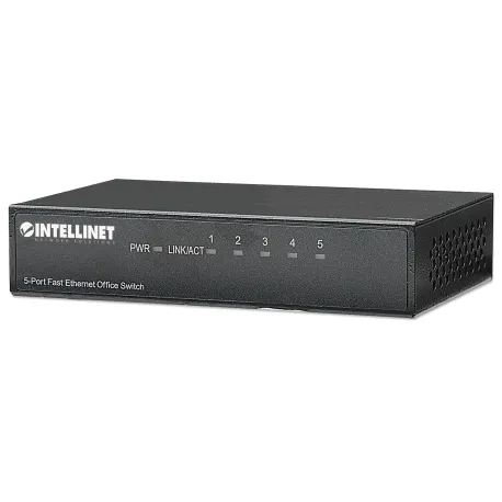Switch Hub ethernet 10/100Mbps 5 porte desktop in metallo